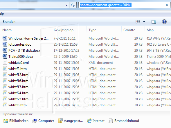 Zoeken In Windows 7 Windows Helpdesk 2058